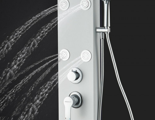 Душевая панель Aquanet Galaxy White 209999 Белая нержавеющая сталь на стену