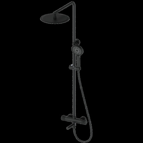 Душевая система Wonzon &amp; Woghand WW-88739902-MB с термостатом цвет Черный матовый