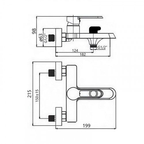 Смеситель для ванны Maretti Foro FR22RF328 цвет Хром
