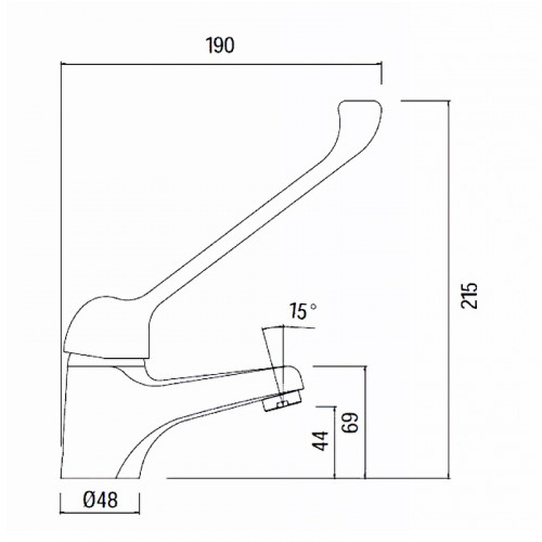 Смеситель для раковины Creavit Home HM1105 Хром латунь