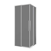 Душевой уголок Black&White Stellar Wind S1220-9090N-GG 90x90 12209090NGG профиль Брашированный никель стекло тонированное