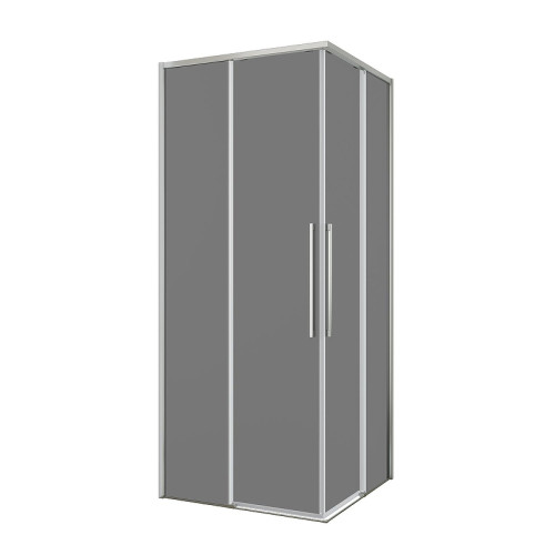 Душевой уголок Black&amp;White Stellar Wind S1220-9090N-GG 90x90 12209090NGG профиль Брашированный никель стекло тонированное