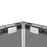 Душевой уголок Black&White Stellar Wind S1220-9090N-GG 90x90 12209090NGG профиль Брашированный никель стекло тонированное