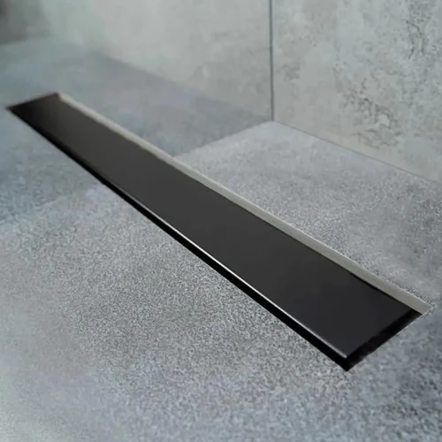 Душевой лоток Bettoserb Frameless Line Black Matte 75 13701321 с решеткой цвет Черный матовый / под плитку