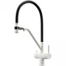Смеситель для кухни Sancos Dora SC4003GR Белый гранит Черный латунь