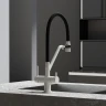 Смеситель для кухни Sancos Dora SC4003GR Белый гранит Черный латунь