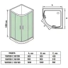 Душевой уголок WeltWasser WW500 С 80x80 10000013854 профиль Хром стекло прозрачное