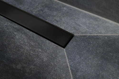Душевой лоток Bettoserb Frameless Line Black Matte 55 13701319 с решеткой цвет Черный матовый / под плитку