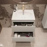 Тумба под раковину Vincea Велле (Welle) 60 VMC-2WL600MW подвесная цвет M.White Soft-touch