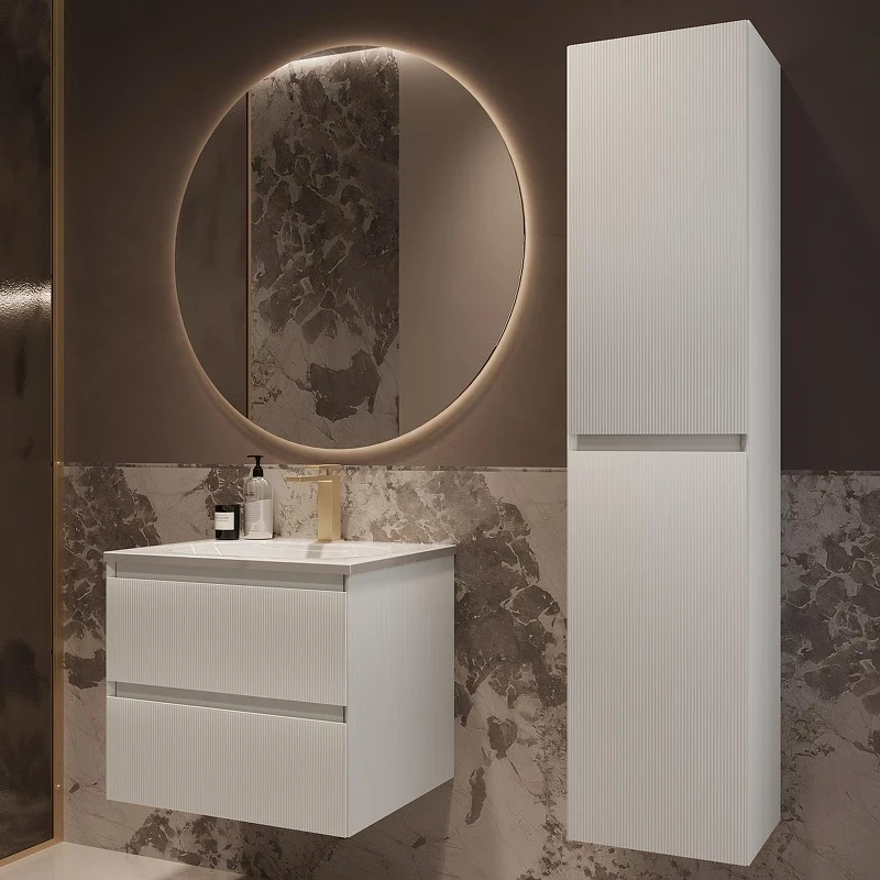 Тумба под раковину Vincea Велле (Welle) 60 VMC-2WL600MW подвесная цвет M.White Soft-touch