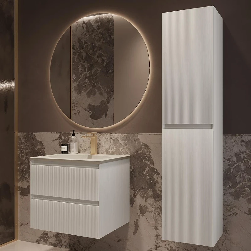 Тумба под раковину Vincea Велле (Welle) 60 VMC-2WL600MW подвесная цвет M.White Soft-touch