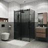Душевой уголок Grossman Classic 150x100 120.K33.04.1510.21.10 профиль Черный матовый стекло тонированное