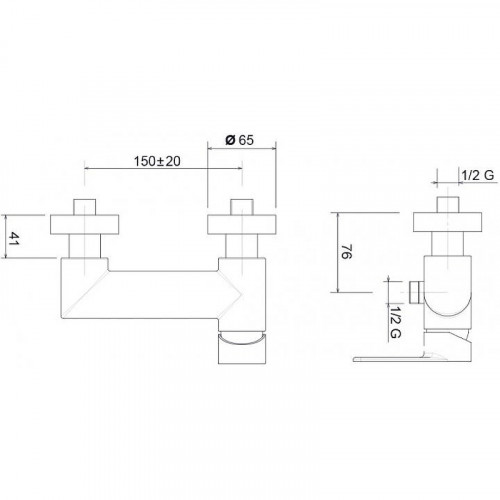Смеситель для душа Cezares TIRRENO-DM-01 Хром латунь на стену
