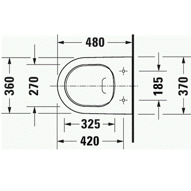 Унитаз Duravit D-Neo 2587090000 подвесной без сиденья