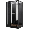 Душевая кабина Orans SR-89105LS Black LH 120x90 L 89105LBLH с паром и гидромассажем