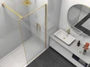 Душевая перегородка Vincea Walk-In 90 VSW-1HS900CLG профиль Брашированное золото прозрачное