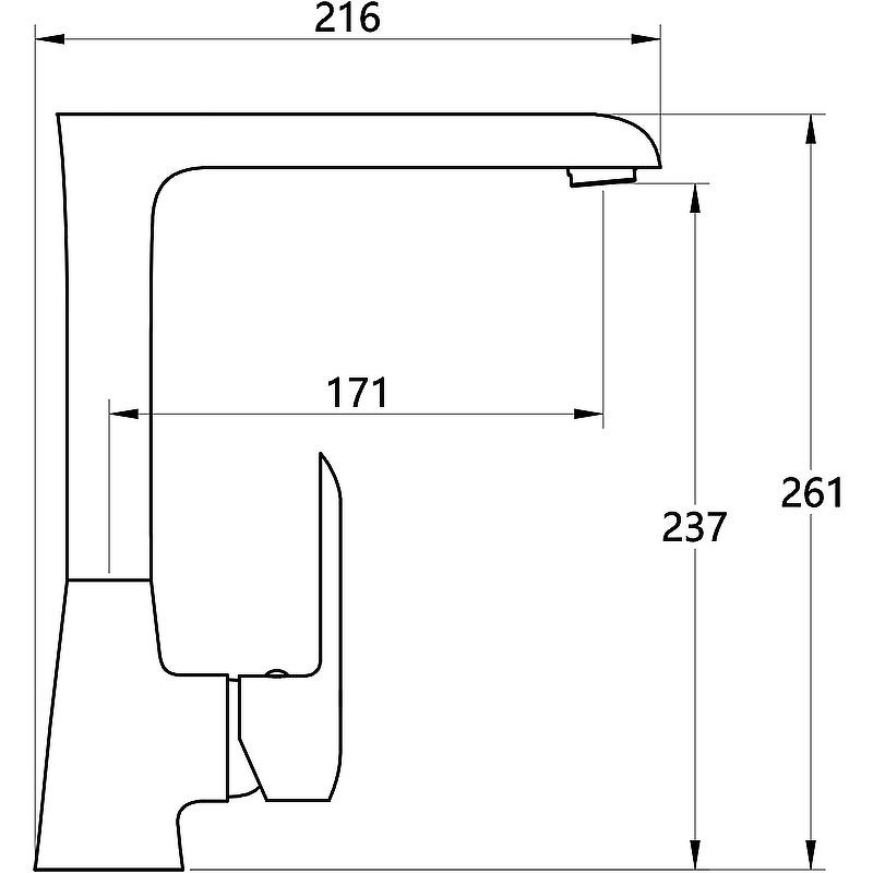 Смеситель для кухни Melodia della vita Heavy Metal MDV35615bk Черный латунь