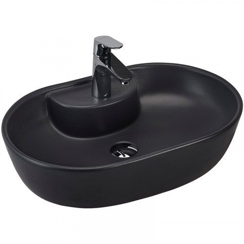 Раковина beWash Bogen 60 88611180 Антрацит фарфор накладная