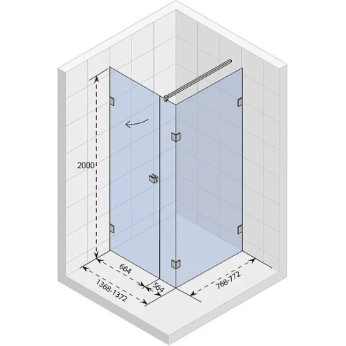 Душевой уголок Riho SZ Scandic NXT X204 140х80 L G001087120 (GX08045C1) профиль Хром стекло прозрачное