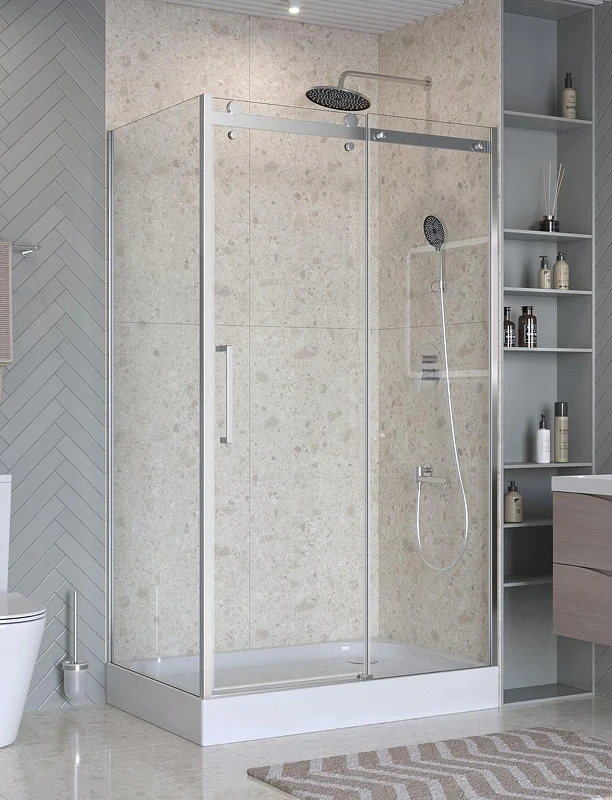 Душевой уголок BelBagno Marino 2 120x80 MARINO-2-AH-1-120/80-C-Cr профиль Хром стекло прозрачное