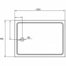 Акриловый поддон для душа Cezares Tray A 100x90 TRAY-A-AH-100/90-15-W Белый