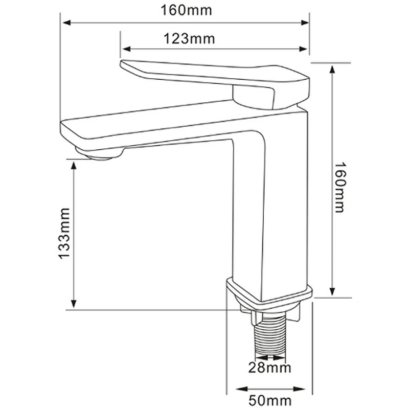Смеситель для раковины Comforty FC071A-CMT 00-00004524 Черный латунь