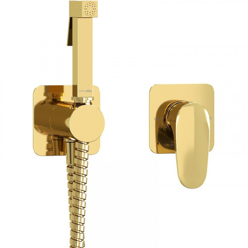 Гигиенический душ со смесителем WasserKRAFT Neckar A2151.280.238.216 Золото глянцевое латунь встраиваемый