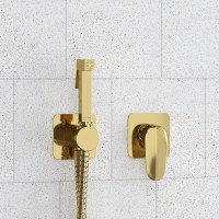 Гигиенический душ со смесителем WasserKRAFT Neckar A2151.280.238.216 Золото глянцевое латунь встраиваемый