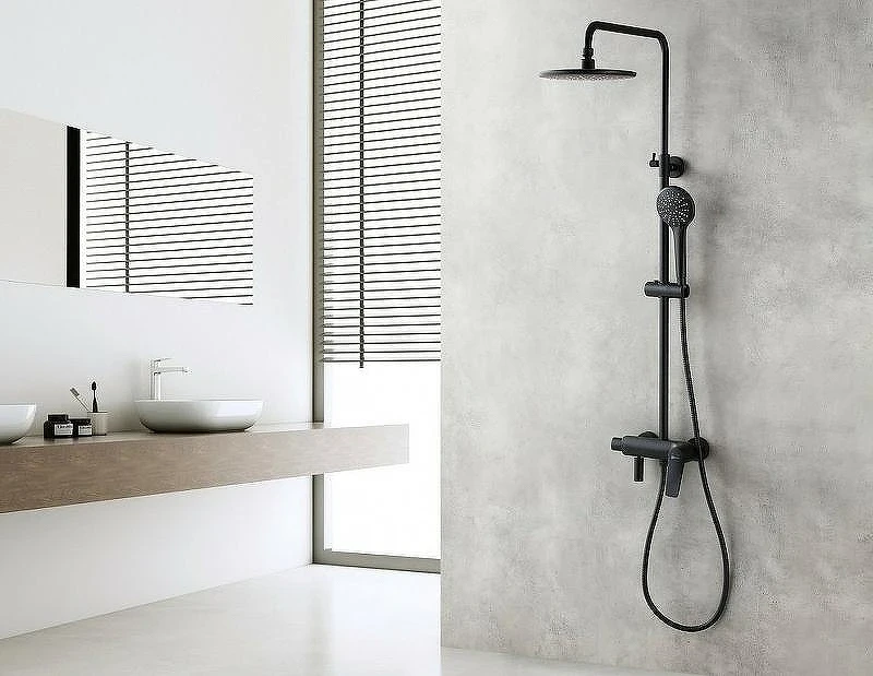 Душевая система Lemark Bronx LM3762BL Черная