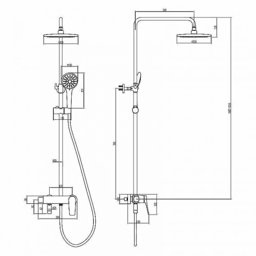 Душевая система Lemark Bronx LM3762BL Черная