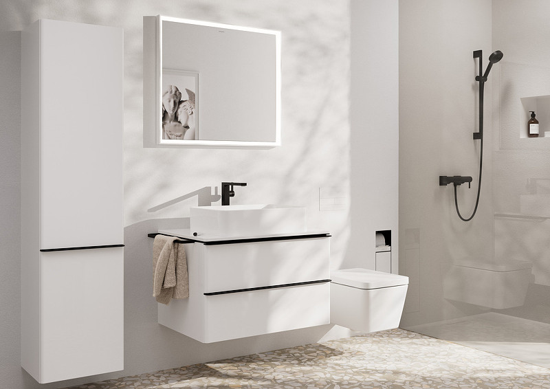 Смеситель для раковины Hansgrohe Tecturis E 73070670 Черный матовый латунь