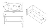 Акриловая ванна Bas Тесса 140x70 В 00036 без гидромассажа