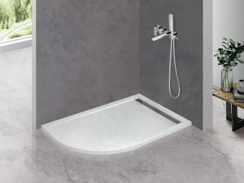 Душевой поддон из искусственного камня Cezares Tray AS 100x80 R TRAY-AS-RH-100/80-30-W-R Белый