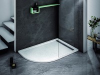 Душевой поддон из искусственного камня Cezares Tray AS 100x80 R TRAY-AS-RH-100/80-30-W-R Белый