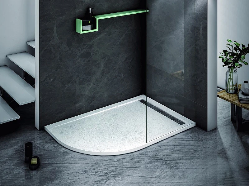 Душевой поддон из искусственного камня Cezares Tray AS 100x80 R TRAY-AS-RH-100/80-30-W-R Белый