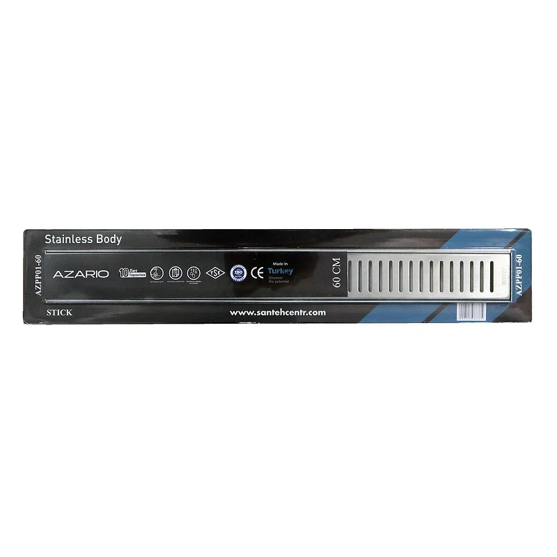 Душевой лоток Azario Stick AZPP01-60 Stick с решеткой цвет Нержавеющая сталь