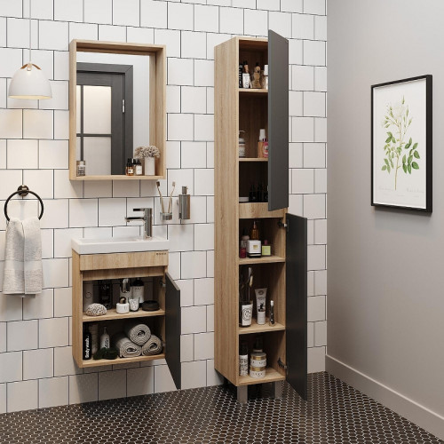 Шкаф пенал Onika Милтон 30 403078 цвет Дуб сонома