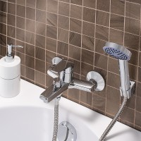 Смеситель для ванны Ростовская Мануфактура Сантехники SL132-009E Хром цинк на стену