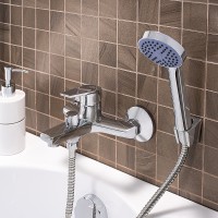Смеситель для ванны Ростовская Мануфактура Сантехники SL132-009E Хром цинк на стену