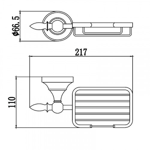 Мыльница Savol S-06832A цвет Хром