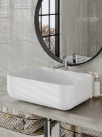 Раковина-чаша Orange 60 B03-600W Белая глянцевая фарфор накладная