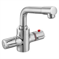 Смеситель для раковины E.C.A. Thermostatic 102108730 с термостатом Хром латунь