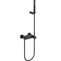 Смеситель для ванны Boheme Stick 123-BB.4 Черный матовый латунь на стену