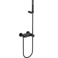 Смеситель для ванны Boheme Stick 123-BB.4 Черный матовый латунь на стену