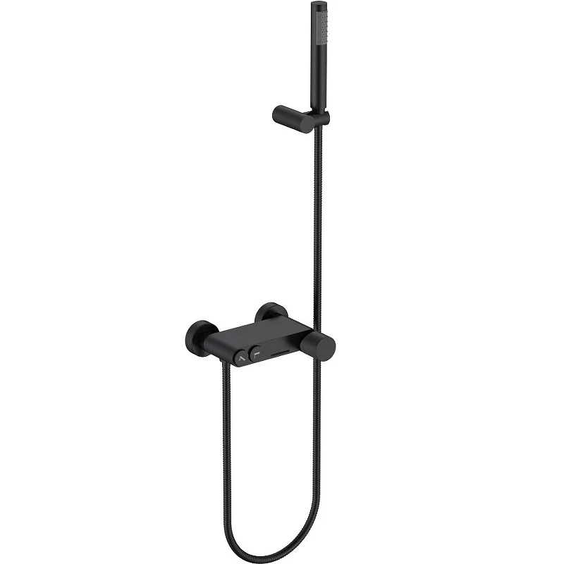 Смеситель для ванны Boheme Stick 123-BB.4 Черный матовый латунь на стену