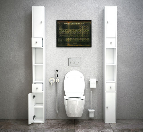 Шкаф пенал Corozo Энри 20 Z2 SD-00000582 Белый МДФ / ЛДСП