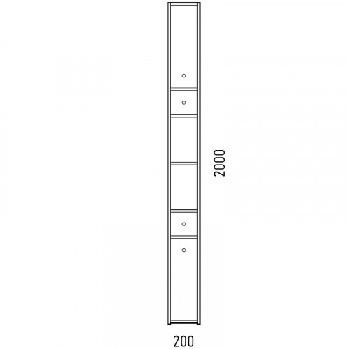 Шкаф пенал Corozo Энри 20 Z2 SD-00000582 Белый МДФ / ЛДСП