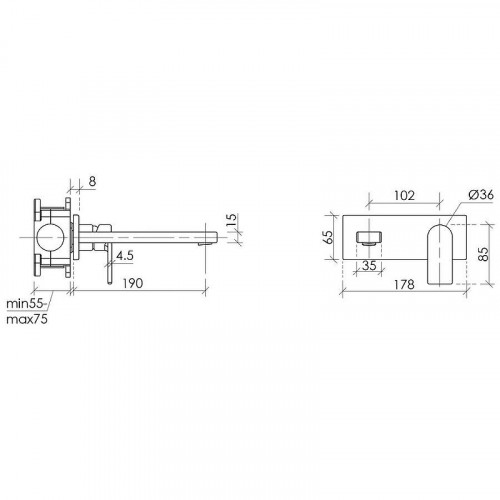 Смеситель для раковины Sancos Studio SC9017GG Вороненая сталь
