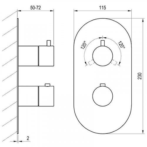 Смеситель для душа Ravak Espirit ES 067.60RGB.O3 X070363 с термостатом Розовое золото
