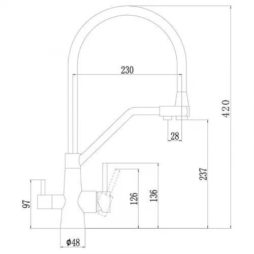 Смеситель для кухни Fmark FS0662-C07 цвет Золото матовое